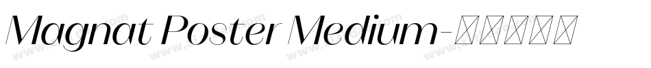 Magnat Poster Medium字体转换